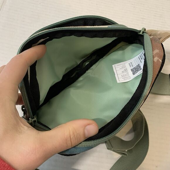 Kavu Fanny Pack Waist Belt Bag Tie Dye Double Pocket Teal Brown - Picture 6 of 6